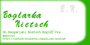 boglarka nietsch business card